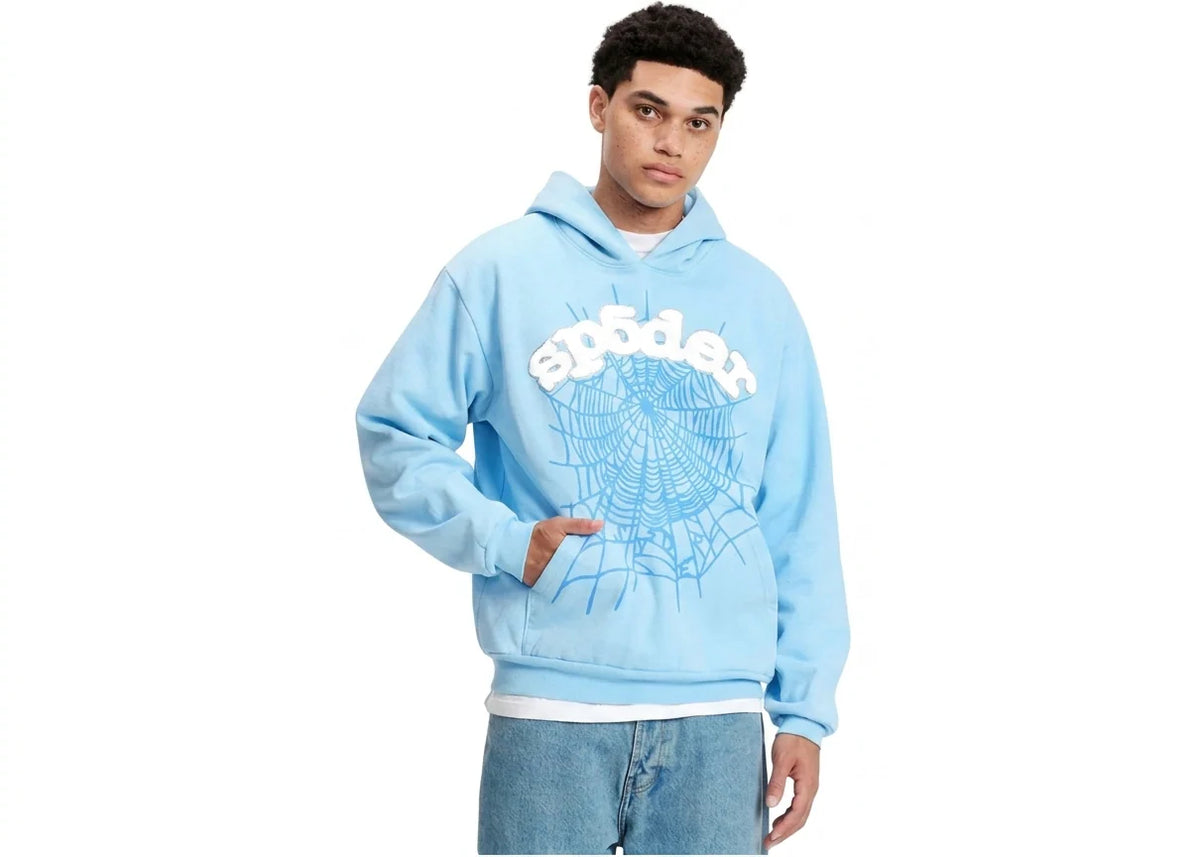 Sp5der Web Hoodie 'Sky Blue'