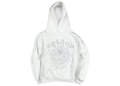 Sp5der Rhinestone Logo Hoodie