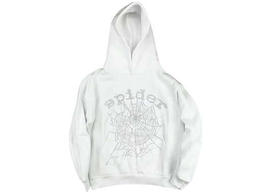 Sp5der Rhinestone Logo Hoodie